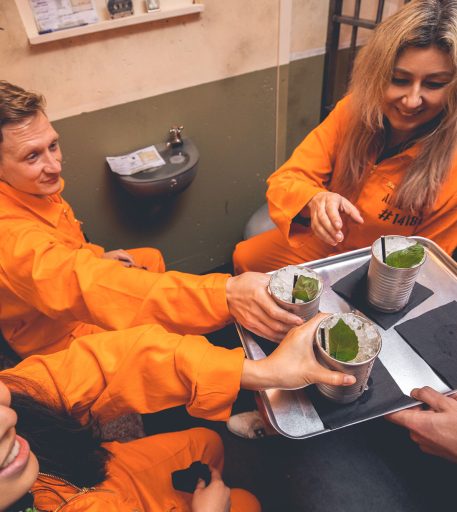 Birthday celebration at Alcotraz - prison-themed immersive cocktail bar ideal for special occasions.