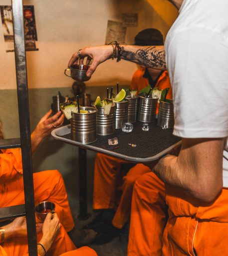 Birthday celebration at Alcotraz - prison-themed immersive cocktail bar ideal for special occasions and fun nights out.