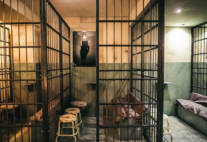 Brighton Alcotraz venue - seaside location of this prison-themed immersive cocktail bar experience.