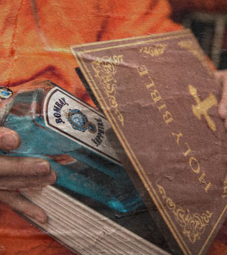 Inmate smuggling contraband alcohol into Alcotraz - key part of the immersive prison bar experience storyline.
