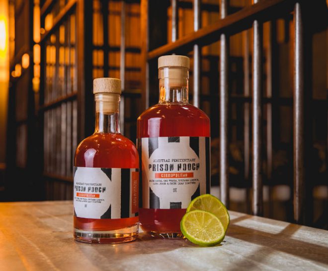 Cosmopolitan cocktail at Alcotraz - classic drink served at this prison-themed immersive bar experience.