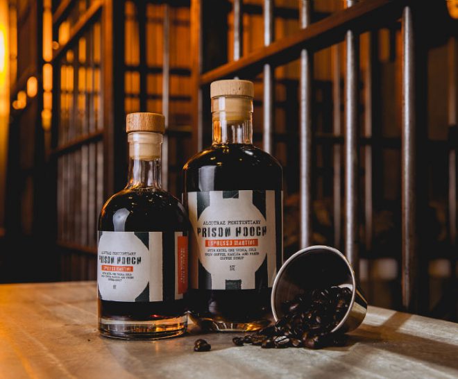 Espresso Martini at Alcotraz - specialty coffee cocktail from this immersive prison bar experience.
