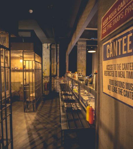 Liverpool Alcotraz venue - northern outpost of this prison-themed immersive cocktail bar experience.